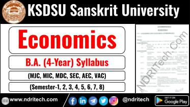 KSDSU BA Economics New Syllabus Sem- 1 2 3 4 5 6 7 8