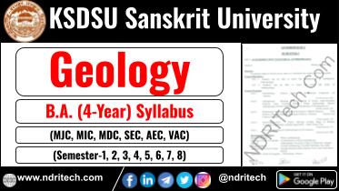 KSDSU BA Geology New Syllabus Sem- 1 2 3 4 5 6 7 8