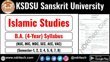 KSDSU BA Islamic Studies New Syllabus Sem- 1 2 3 4 5 6 7 8