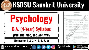 KSDSU BA Psychology New Syllabus Sem- 1 2 3 4 5 6 7 8