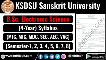 KSDSU BSc Electronic Science New Syllabus Sem- 1 2 3 4 5 6 7 8