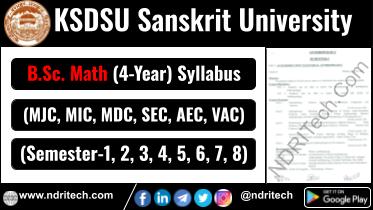 KSDSU BSc Mathematics New Syllabus Sem-1 2 3 4 5 6 7 8
