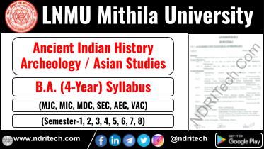 LNMU BA AIHC Archeology Asian Studies New Syllabus Sem- 1 2 3 4 5 6 7 8