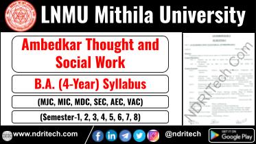 LNMU BA Ambedkar Thought and Social Work New Syllabus Sem- 1 2 3 4 5 6 7 8