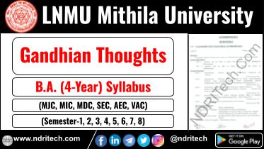 LNMU BA Gandhian Thoughts New Syllabus Sem- 1 2 3 4 5 6 7 8