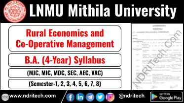 LNMU BA Rural Economics and Co-Operative Management New Syllabus Sem- 1 2 3 4 5 6 7 8