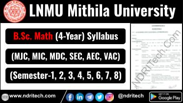 LNMU BSc Mathematics New Syllabus Sem-1 2 3 4 5 6 7 8