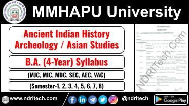 MMHAPU BA AIHC Archeology Asian Studies New Syllabus Sem- 1 2 3 4 5 6 7 8
