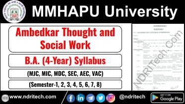 MMHAPU BA Ambedkar Thought and Social Work New Syllabus Sem- 1 2 3 4 5 6 7 8