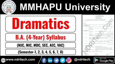 MMHAPU BA Dramatics New Syllabus Sem- 1 2 3 4 5 6 7 8