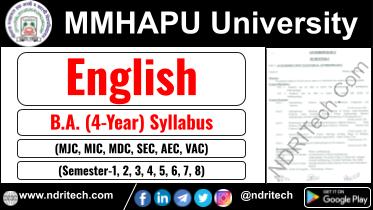 MMHAPU BA English New Syllabus Sem- 1 2 3 4 5 6 7 8