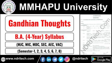 MMHAPU BA Gandhian Thoughts New Syllabus Sem- 1 2 3 4 5 6 7 8