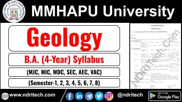 MMHAPU BA Geology New Syllabus Sem- 1 2 3 4 5 6 7 8