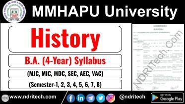 MMHAPU BA History New Syllabus Sem- 1 2 3 4 5 6 7 8