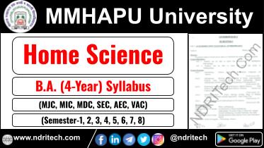 MMHAPU BA Home Science New Syllabus Sem- 1 2 3 4 5 6 7 8