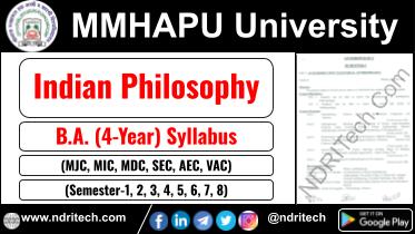 MMHAPU BA Indian Philosophy New Syllabus Sem- 1 2 3 4 5 6 7 8