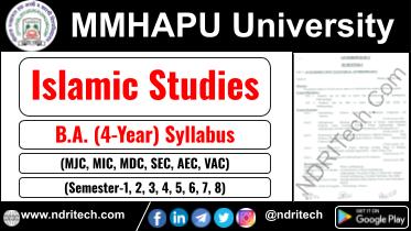 MMHAPU BA Islamic Studies New Syllabus Sem- 1 2 3 4 5 6 7 8