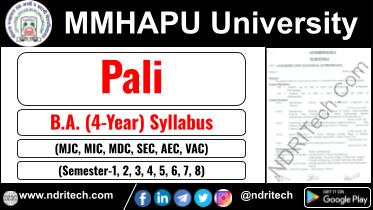 MMHAPU BA Pali New Syllabus Sem- 1 2 3 4 5 6 7 8