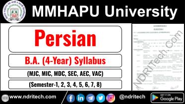 MMHAPU BA Persian New Syllabus Sem- 1 2 3 4 5 6 7 8