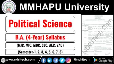 MMHAPU BA Political Science New Syllabus Sem- 1 2 3 4 5 6 7 8