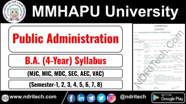 MMHAPU BA Public Administration New Syllabus Sem- 1 2 3 4 5 6 7 8