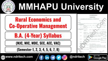 MMHAPU BA Rural Economics and Co-Operative Management New Syllabus Sem- 1 2 3 4 5 6 7 8