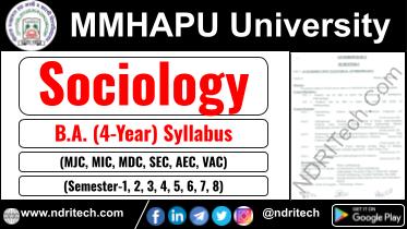 MMHAPU BA Sociology New Syllabus Sem- 1 2 3 4 5 6 7 8