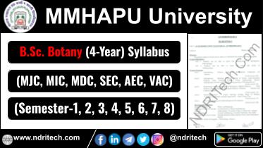 MMHAPU BSc Botany New Syllabus Sem-1 2 3 4 5 6 7 8