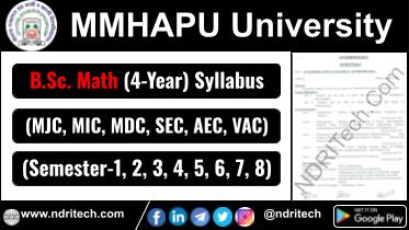 MMHAPU BSc Mathematics New Syllabus Sem-1 2 3 4 5 6 7 8