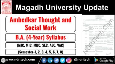 Magadh University BA Ambedkar Thought and Social Work New Syllabus Sem- 1 2 3 4 5 6 7 8