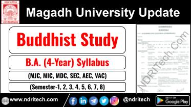 Magadh University BA Buddhist Study New Syllabus Sem- 1 2 3 4 5 6 7 8