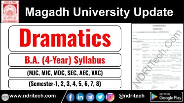 Magadh University BA Dramatics New Syllabus Sem- 1 2 3 4 5 6 7 8