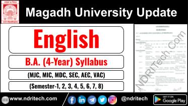 Magadh University BA English New Syllabus Sem- 1 2 3 4 5 6 7 8