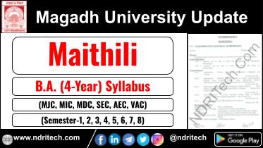Magadh University BA Maithili New Syllabus Sem- 1 2 3 4 5 6 7 8