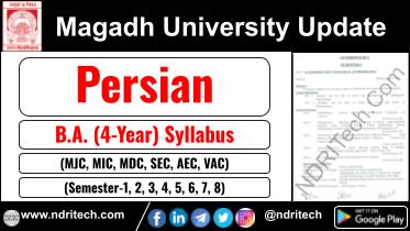 Magadh University BA Persian New Syllabus Sem- 1 2 3 4 5 6 7 8