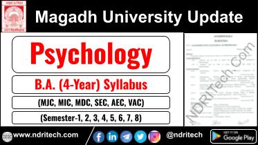 Magadh University BA Psychology New Syllabus Sem- 1 2 3 4 5 6 7 8