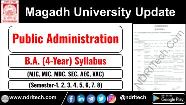 Magadh University BA Public Administration New Syllabus Sem- 1 2 3 4 5 6 7 8