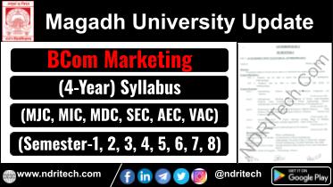 Magadh University BCom Marketing New Syllabus Sem- 1 2 3 4 5 6 7 8