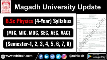 Magadh University BSc Physics New Syllabus Sem- 1 2 3 4 5 6 7 8
