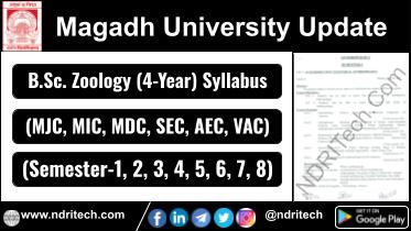 Magadh University BSc Zoology New Syllabus Sem-1 2 3 4 5 6 7 8