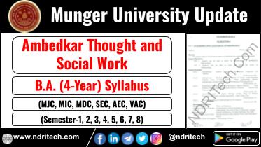 Munger University BA Ambedkar Thought and Social Work New Syllabus Sem- 1 2 3 4 5 6 7 8