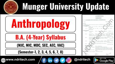 Munger University BA Anthropology New Syllabus Sem- 1 2 3 4 5 6 7 8