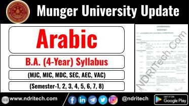 Munger University BA Arabic New Syllabus Sem- 1 2 3 4 5 6 7 8
