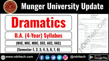 Munger University BA Dramatics New Syllabus Sem- 1 2 3 4 5 6 7 8
