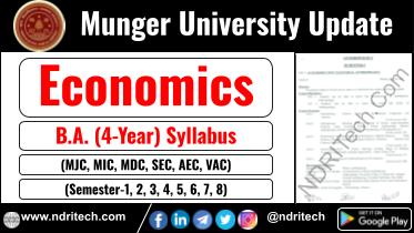 Munger University BA Economics New Syllabus Sem- 1 2 3 4 5 6 7 8
