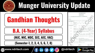 Munger University BA Gandhian Thoughts New Syllabus Sem- 1 2 3 4 5 6 7 8