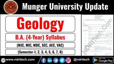 Munger University BA Geology New Syllabus Sem- 1 2 3 4 5 6 7 8