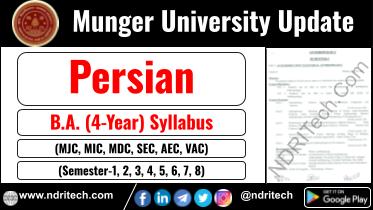 Munger University BA Persian New Syllabus Sem- 1 2 3 4 5 6 7 8