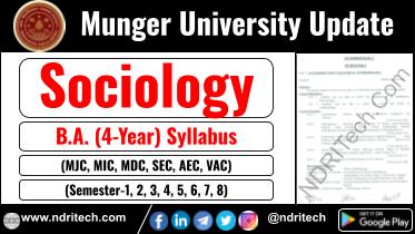 Munger University BA Sociology New Syllabus Sem- 1 2 3 4 5 6 7 8