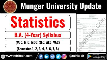 Munger University BA Statistics New Syllabus Sem- 1 2 3 4 5 6 7 8